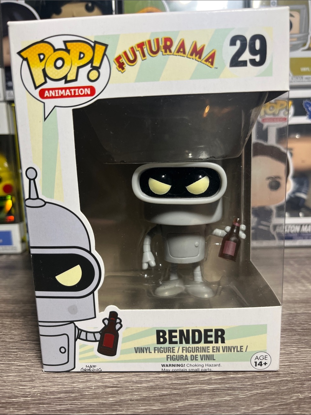 Funko Pop! Futurama Bender Vinyl Figure - Gray & Black with Yellow Eyes